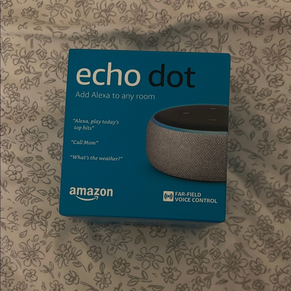 Amazon Echo Dot in Blue and Gray